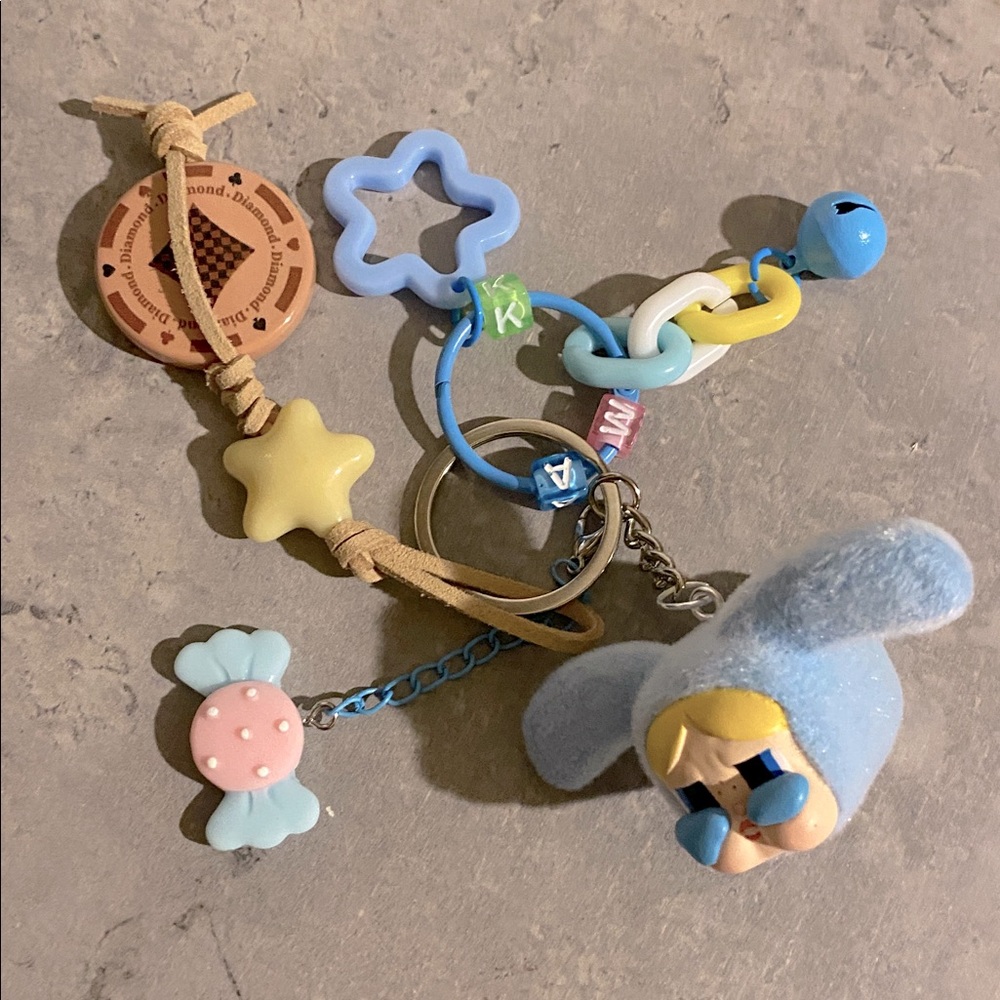 Baby Blue Cry Baby Key Purse Charm